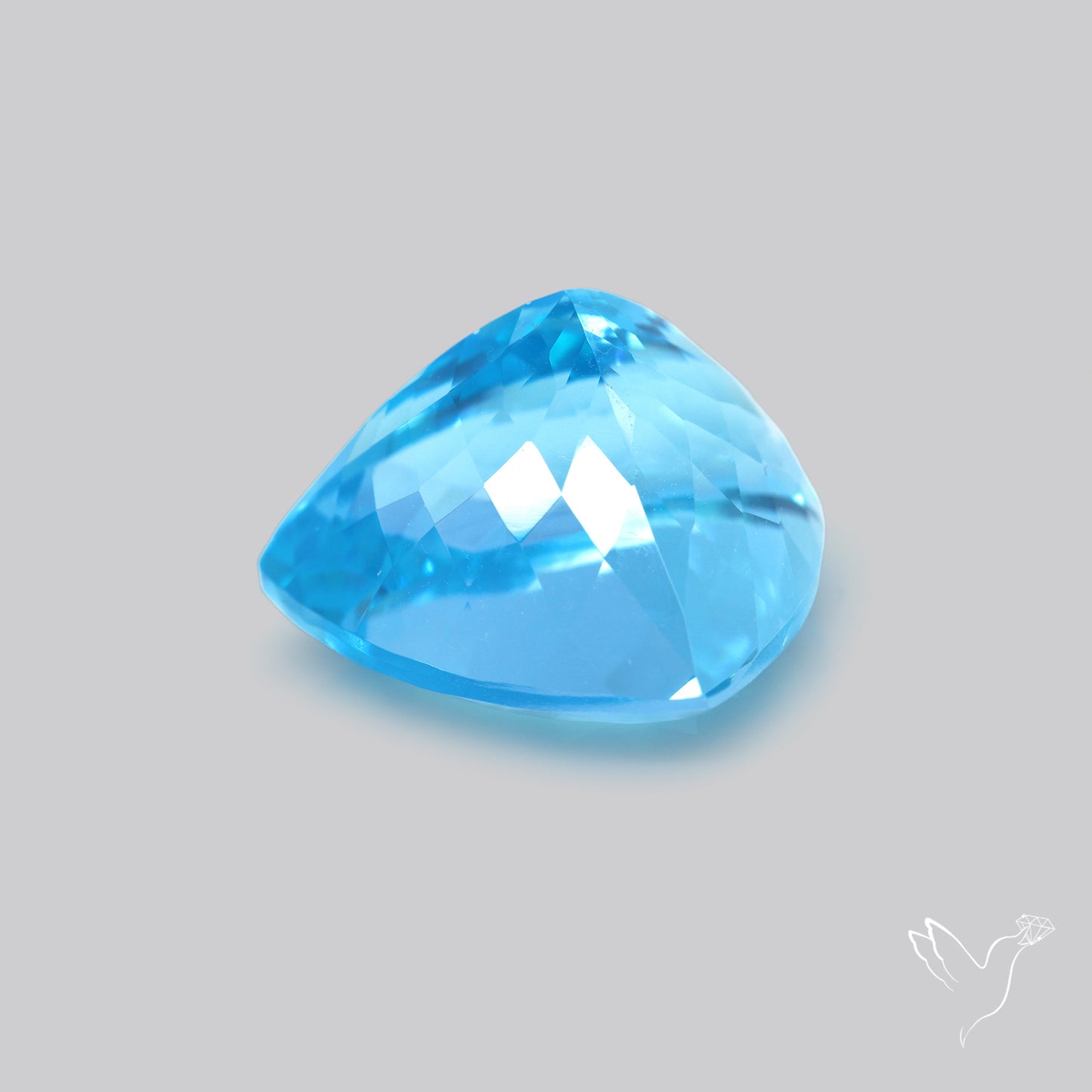 Large Swiss Blue Topaz Faceted Fine Gemstone