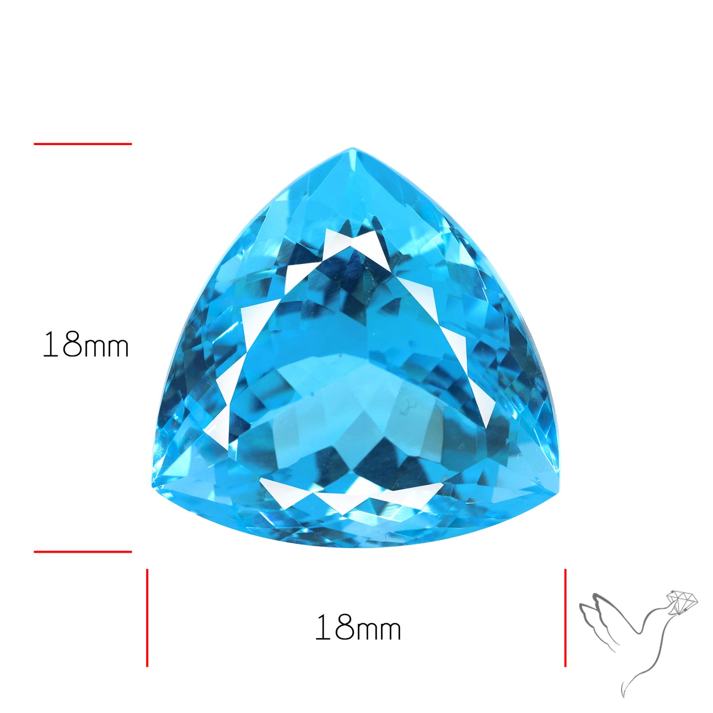 Large Swiss Blue Topaz Faceted Fine Gemstone