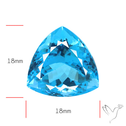 Large Swiss Blue Topaz Faceted Fine Gemstone