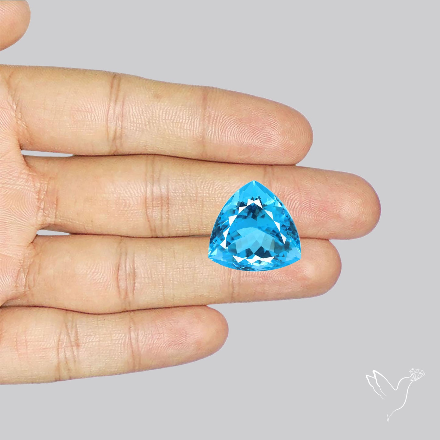 Large Swiss Blue Topaz Faceted Fine Gemstone