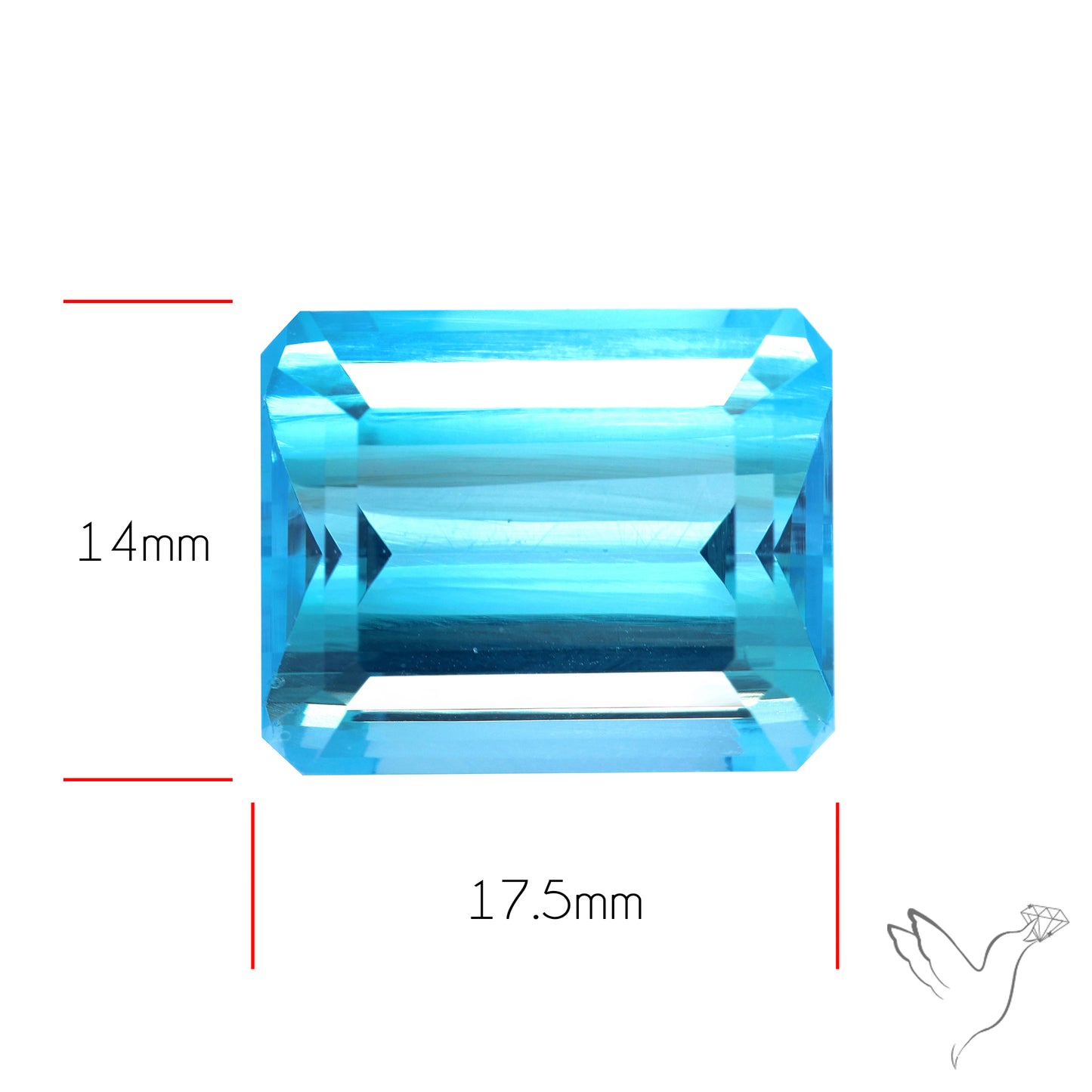 Large Swiss Blue Topaz Faceted Fine Gemstone