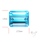 Large Swiss Blue Topaz Faceted Fine Gemstone