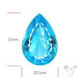 Large Swiss Blue Topaz Faceted Fine Gemstone