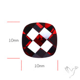 Natural Red Almandine Garnet (Pyrope) Faceted Mozambique Garnet Checker Cut