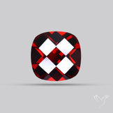 Natural Red Almandine Garnet (Pyrope) Faceted Mozambique Garnet Checker Cut