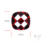 Natural Red Almandine Garnet (Pyrope) Faceted Mozambique Garnet Checker Cut