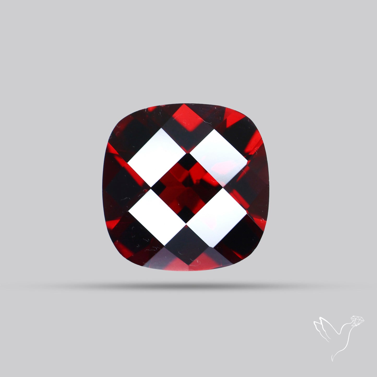 Natural Red Almandine Garnet (Pyrope) Faceted Mozambique Garnet Checker Cut