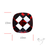 Natural Red Almandine Garnet (Pyrope) Faceted Mozambique Garnet Checker Cut