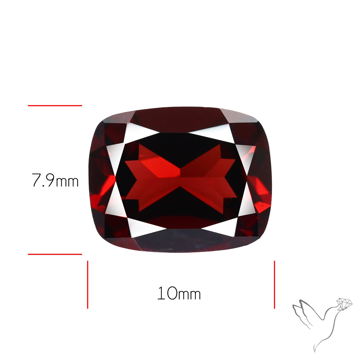 Natural Red Almandine Garnet (Pyrope) Faceted Mozambique Garnet