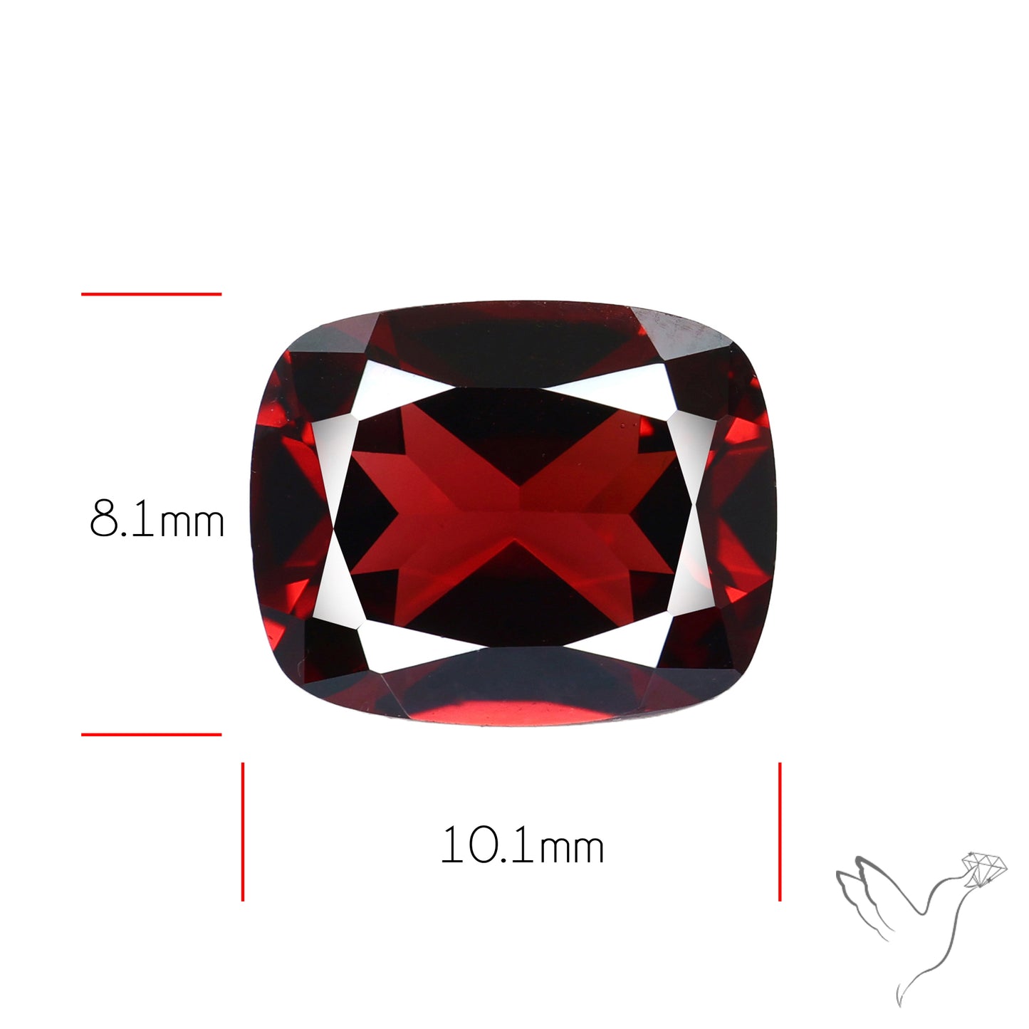 Natural Red Almandine Garnet (Pyrope) Faceted Mozambique Garnet