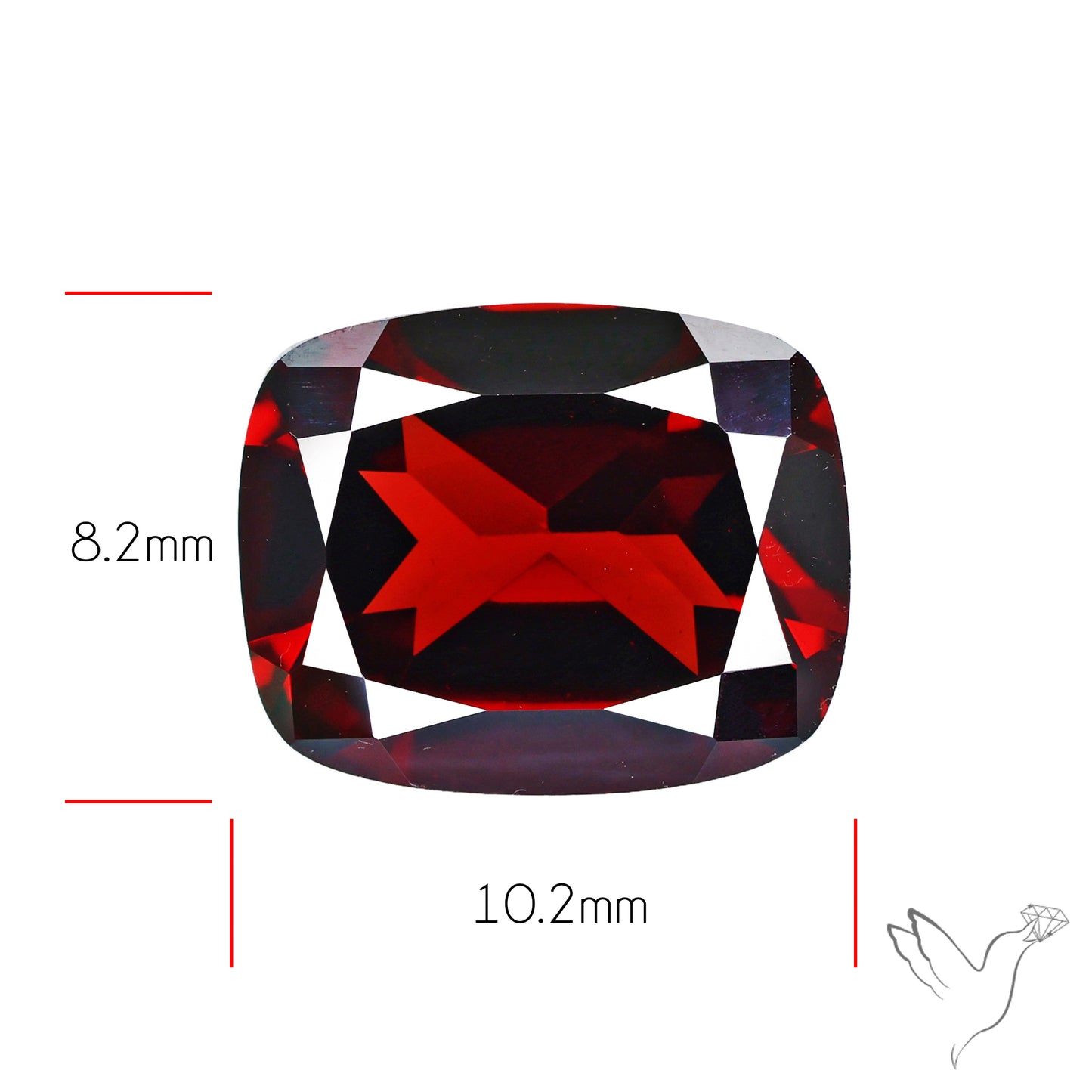 Natural Red Almandine Garnet (Pyrope) Faceted Mozambique Garnet