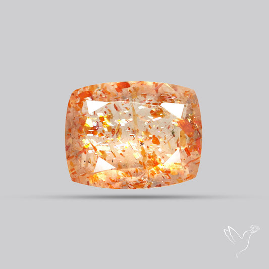 Faceted Tanzanian Confetti Sunstone