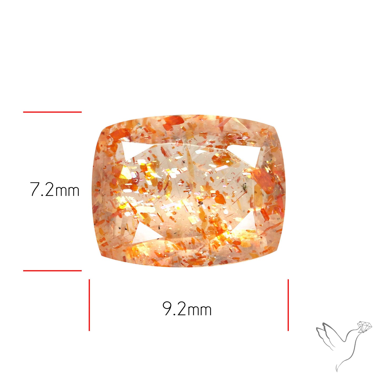 Faceted Tanzanian Confetti Sunstone