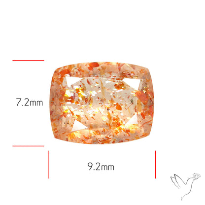 Faceted Tanzanian Confetti Sunstone