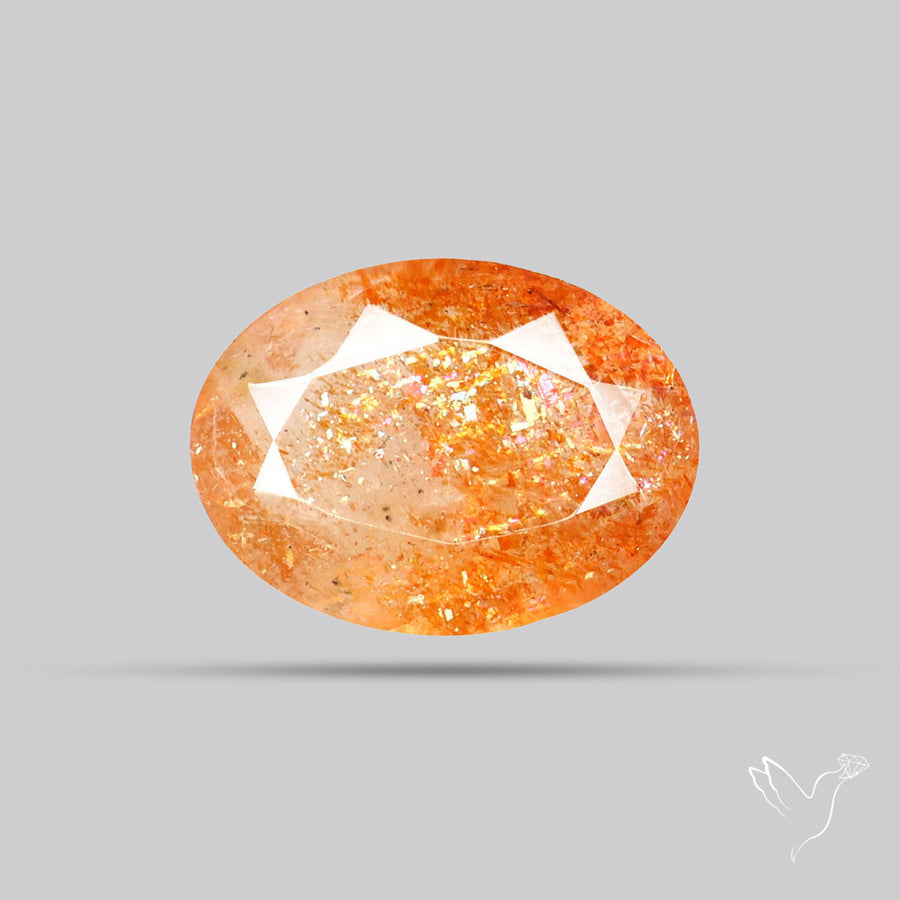 Faceted Tanzanian Confetti Sunstone
