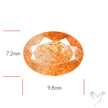 Faceted Tanzanian Confetti Sunstone