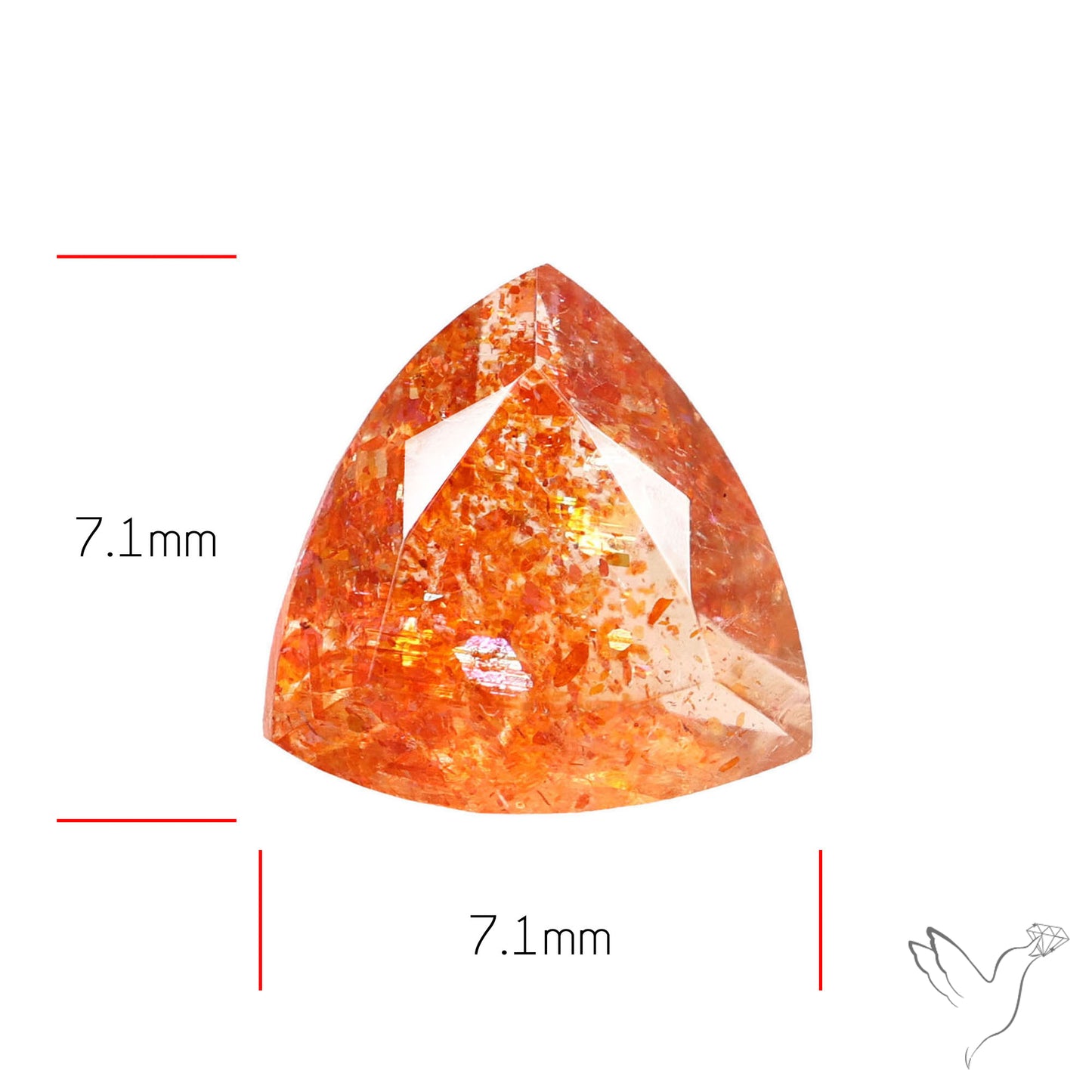 Faceted Tanzanian Confetti Sunstone