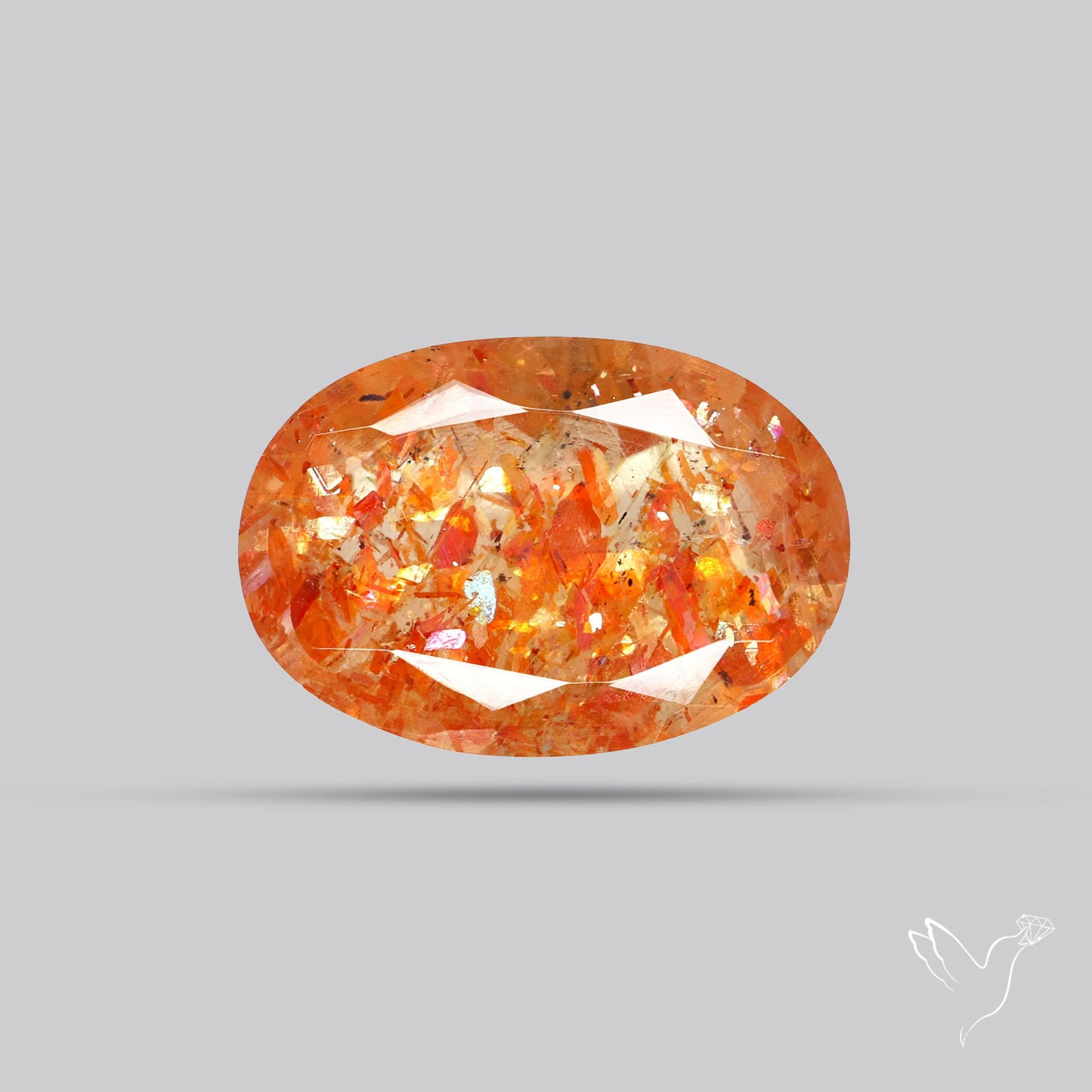 Faceted Tanzanian Confetti Sunstone