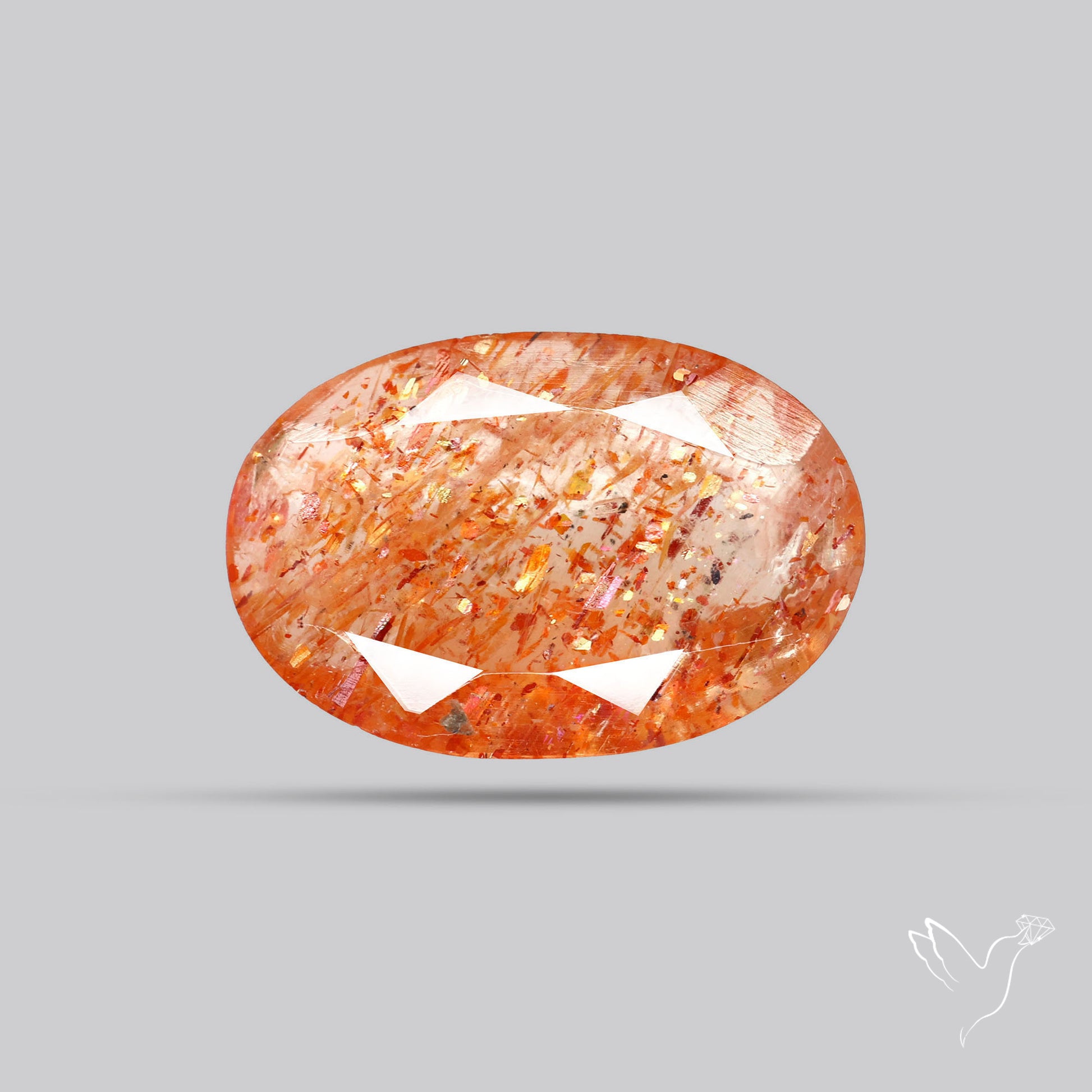 Faceted Tanzanian Confetti Sunstone