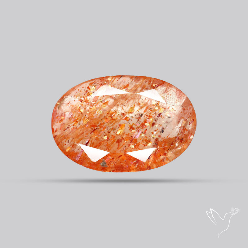 Faceted Tanzanian Confetti Sunstone