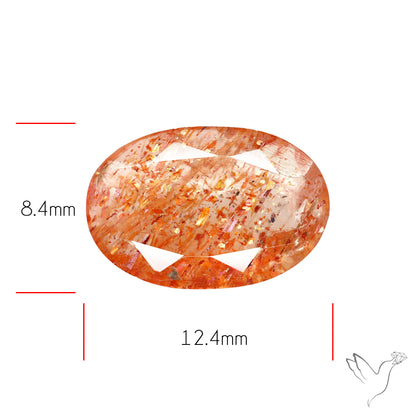 Faceted Tanzanian Confetti Sunstone
