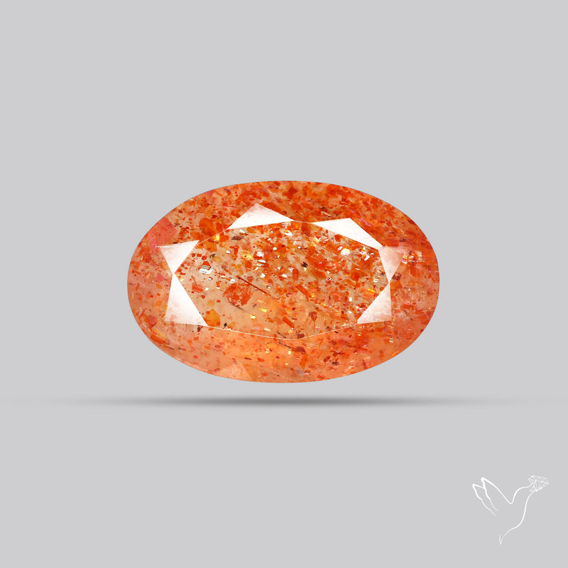 Faceted Tanzanian Confetti Sunstone