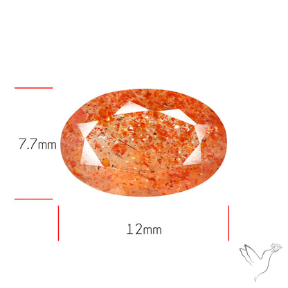 Faceted Tanzanian Confetti Sunstone