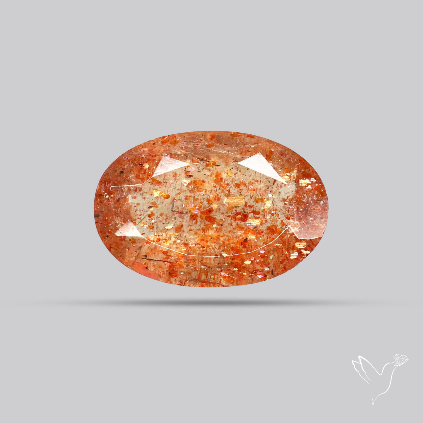 Faceted Tanzanian Confetti Sunstone