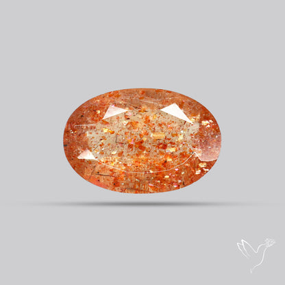 Faceted Tanzanian Confetti Sunstone