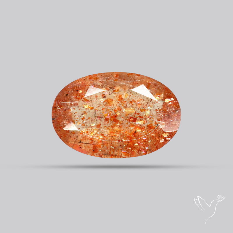 Faceted Tanzanian Confetti Sunstone