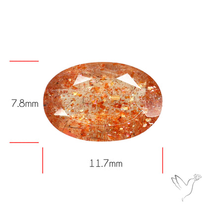 Faceted Tanzanian Confetti Sunstone