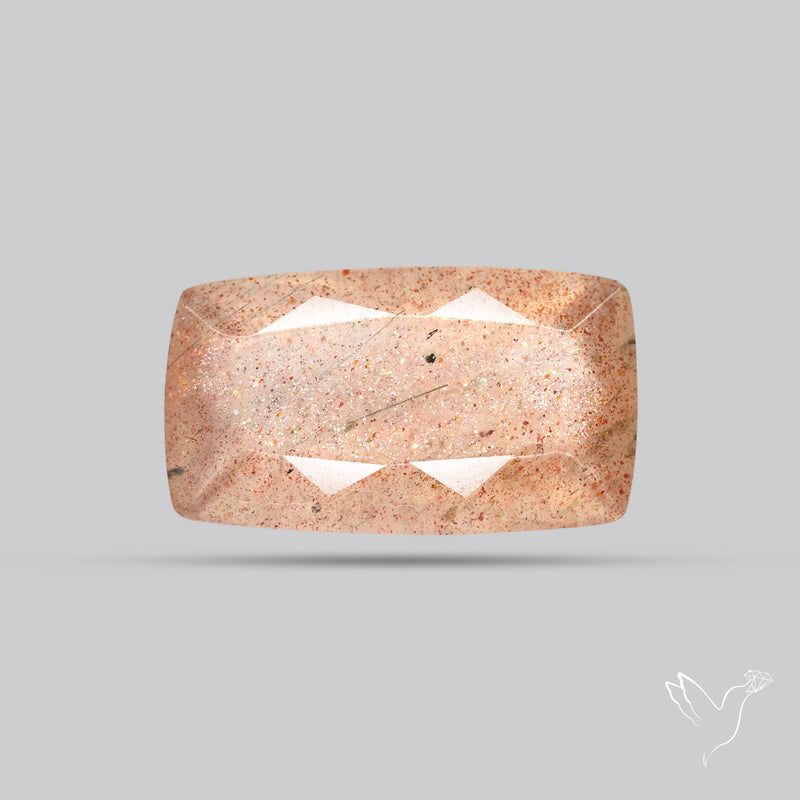 Faceted Tanzanian Confetti Sunstone