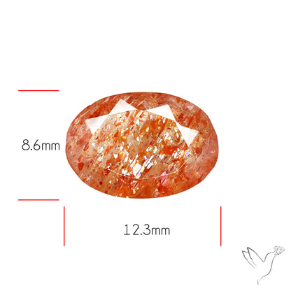 Faceted Tanzanian Confetti Sunstone