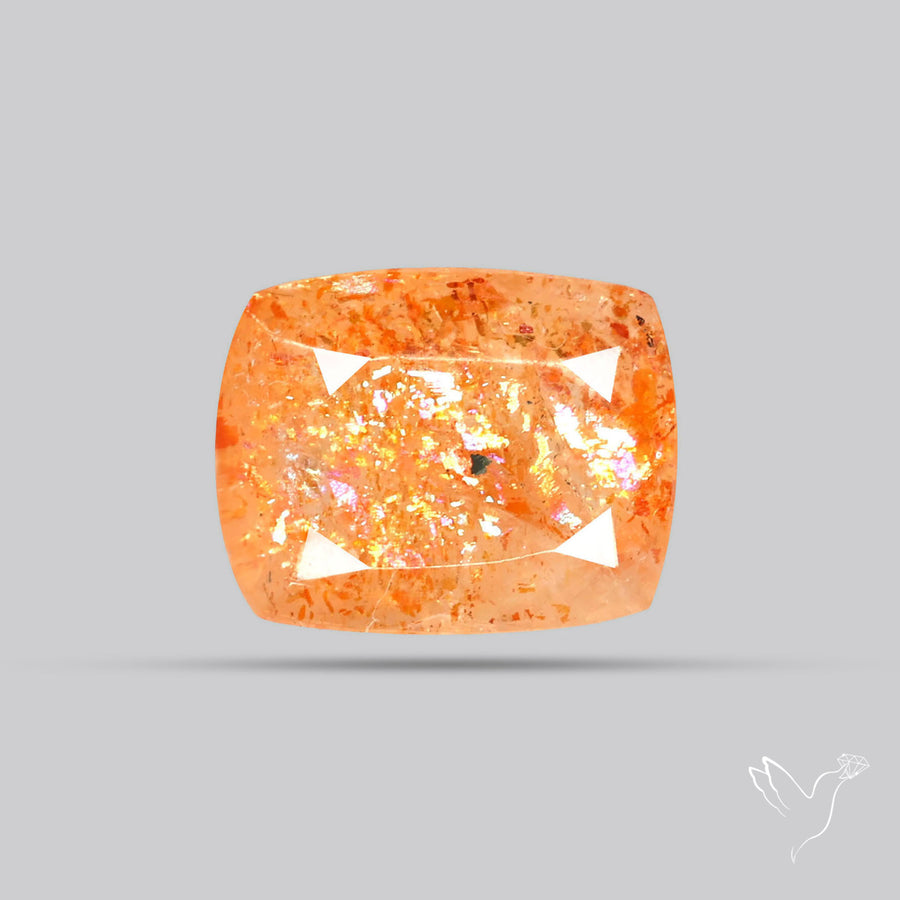 Faceted Tanzanian Confetti Sunstone