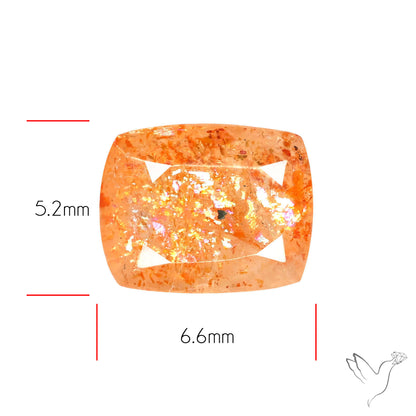 Faceted Tanzanian Confetti Sunstone
