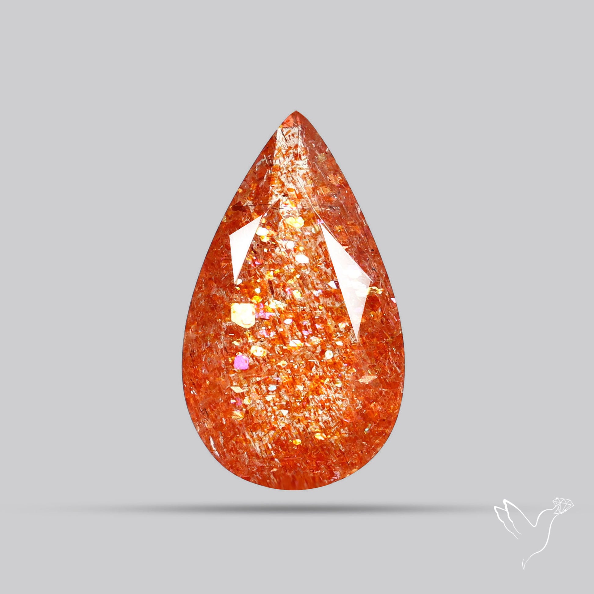 Faceted Tanzanian Confetti Sunstone