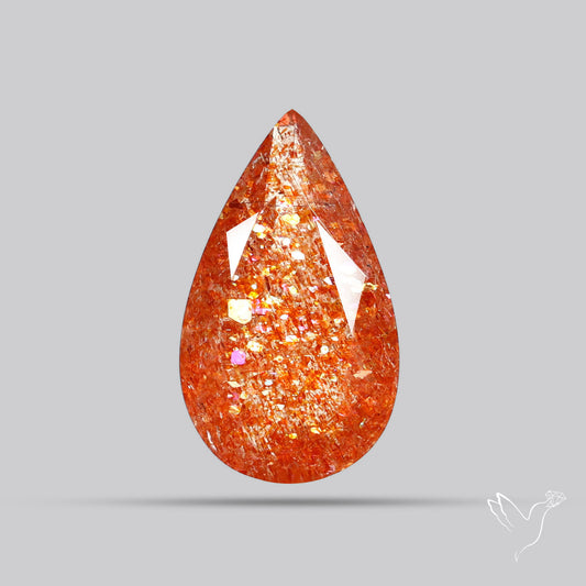 Faceted Tanzanian Confetti Sunstone