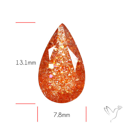 Faceted Tanzanian Confetti Sunstone