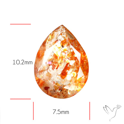 Faceted Tanzanian Confetti Sunstone