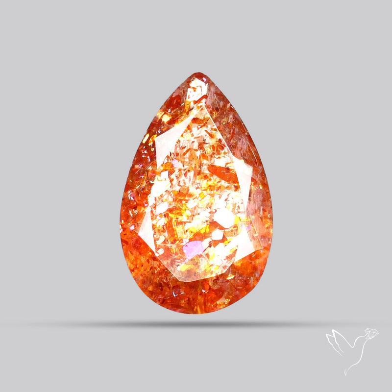 Faceted Tanzanian Confetti Sunstone