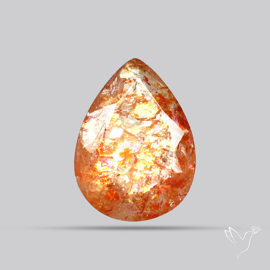 Faceted Tanzanian Confetti Sunstone