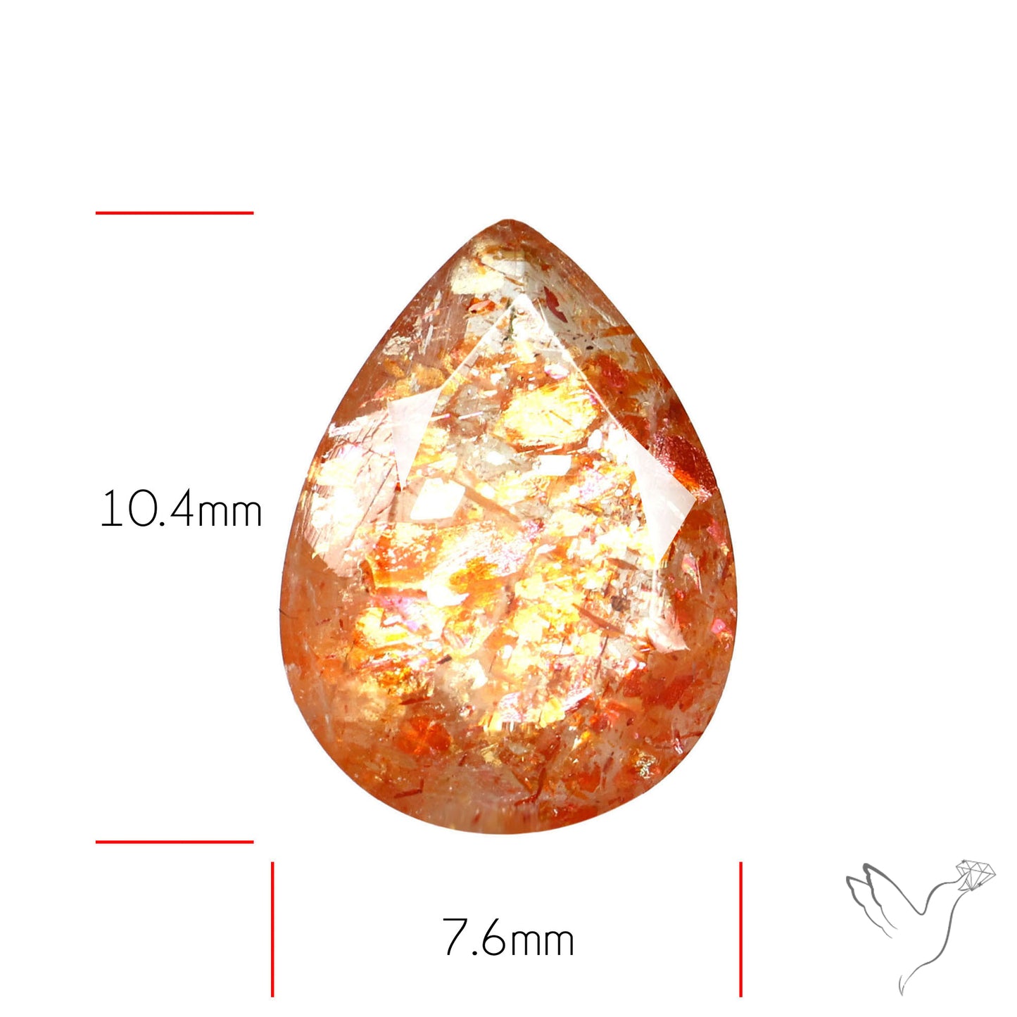 Faceted Tanzanian Confetti Sunstone