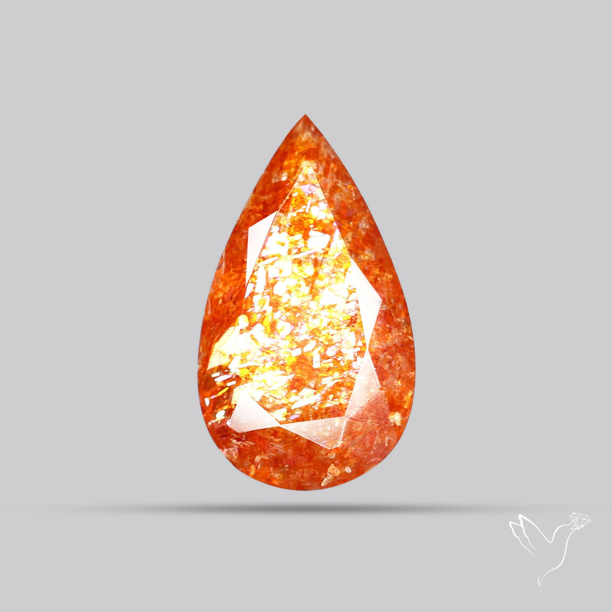 Faceted Tanzanian Confetti Sunstone