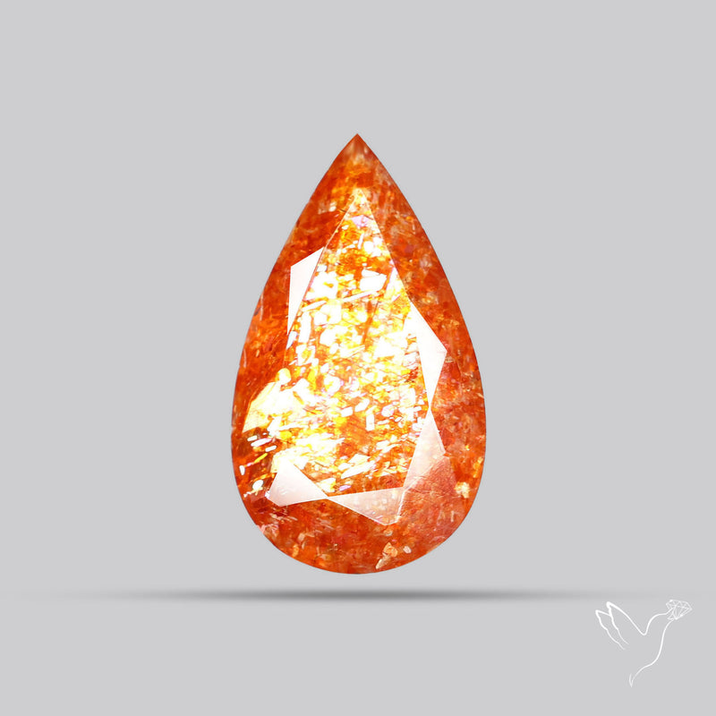 Faceted Tanzanian Confetti Sunstone