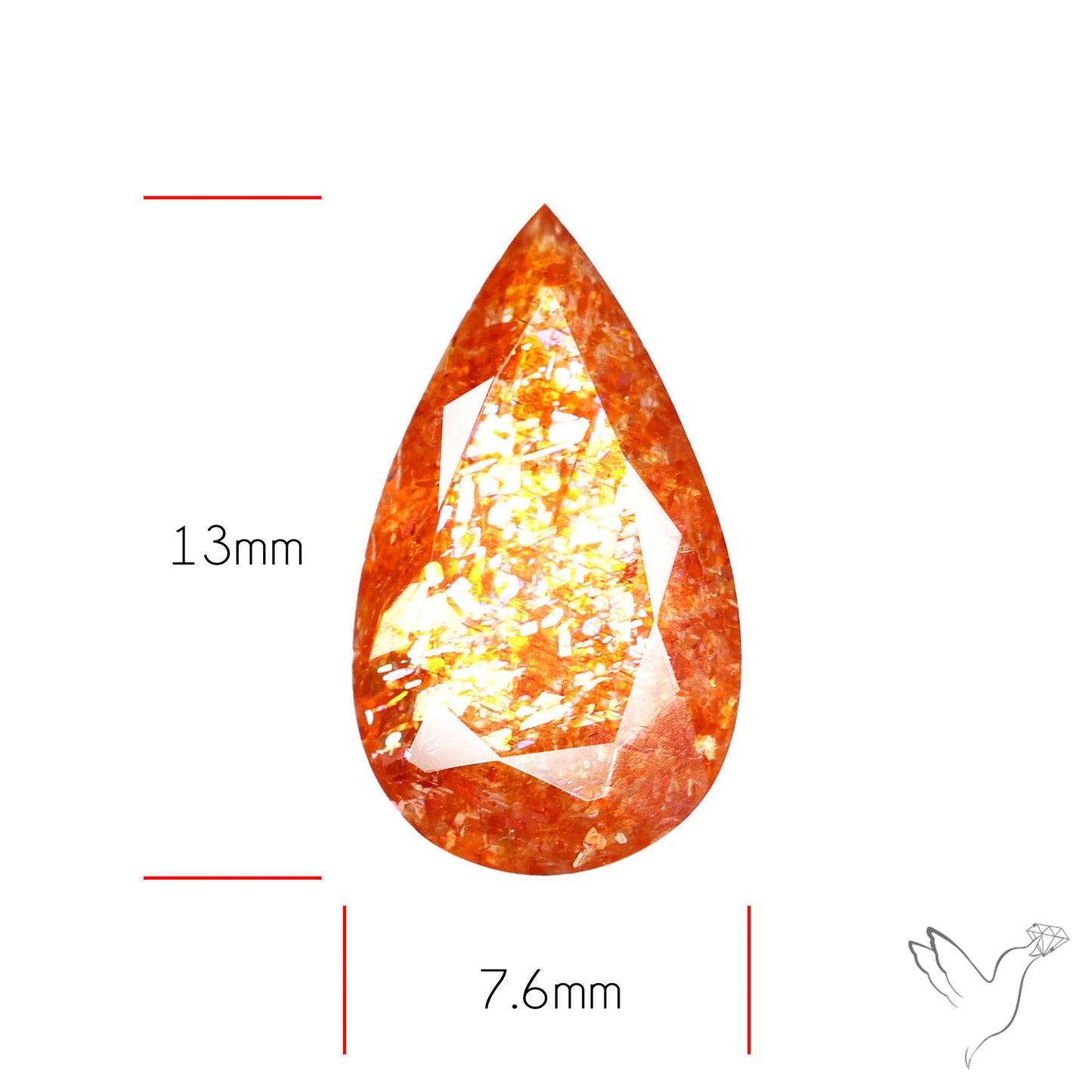 Faceted Tanzanian Confetti Sunstone