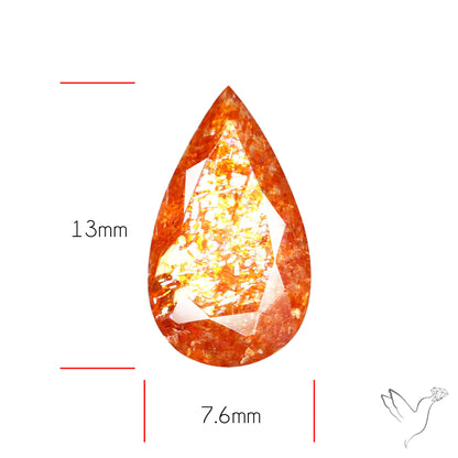 Faceted Tanzanian Confetti Sunstone