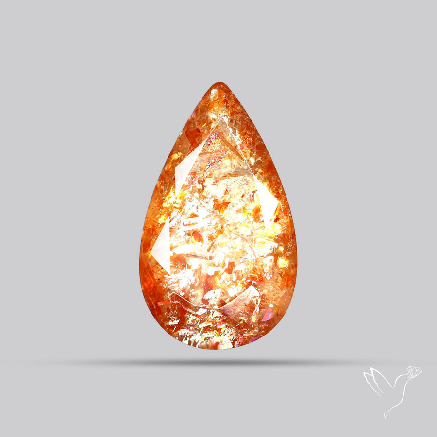 Faceted Tanzanian Confetti Sunstone