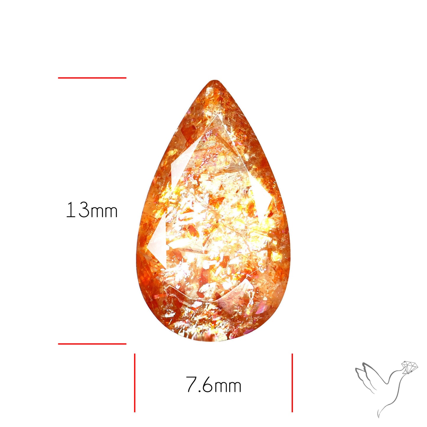Faceted Tanzanian Confetti Sunstone