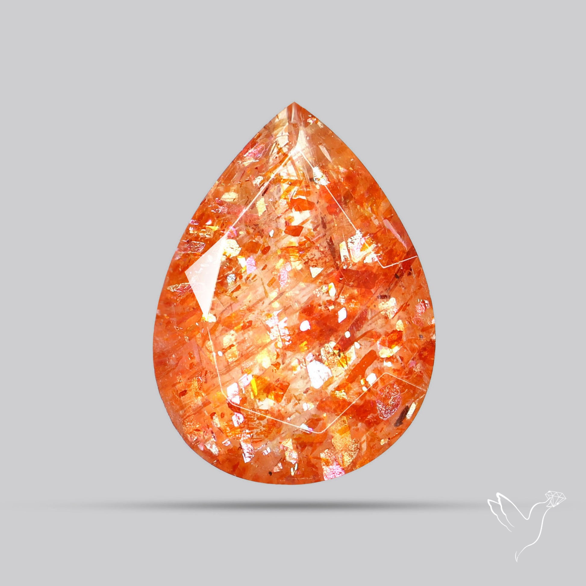 Faceted Tanzanian Confetti Sunstone