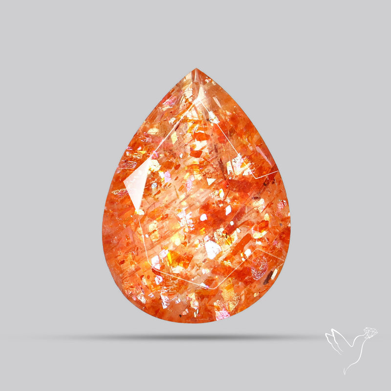 Faceted Tanzanian Confetti Sunstone